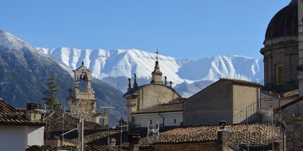 Stunning views from the three balconies of the three bedroom vacation rental apartment sulmona