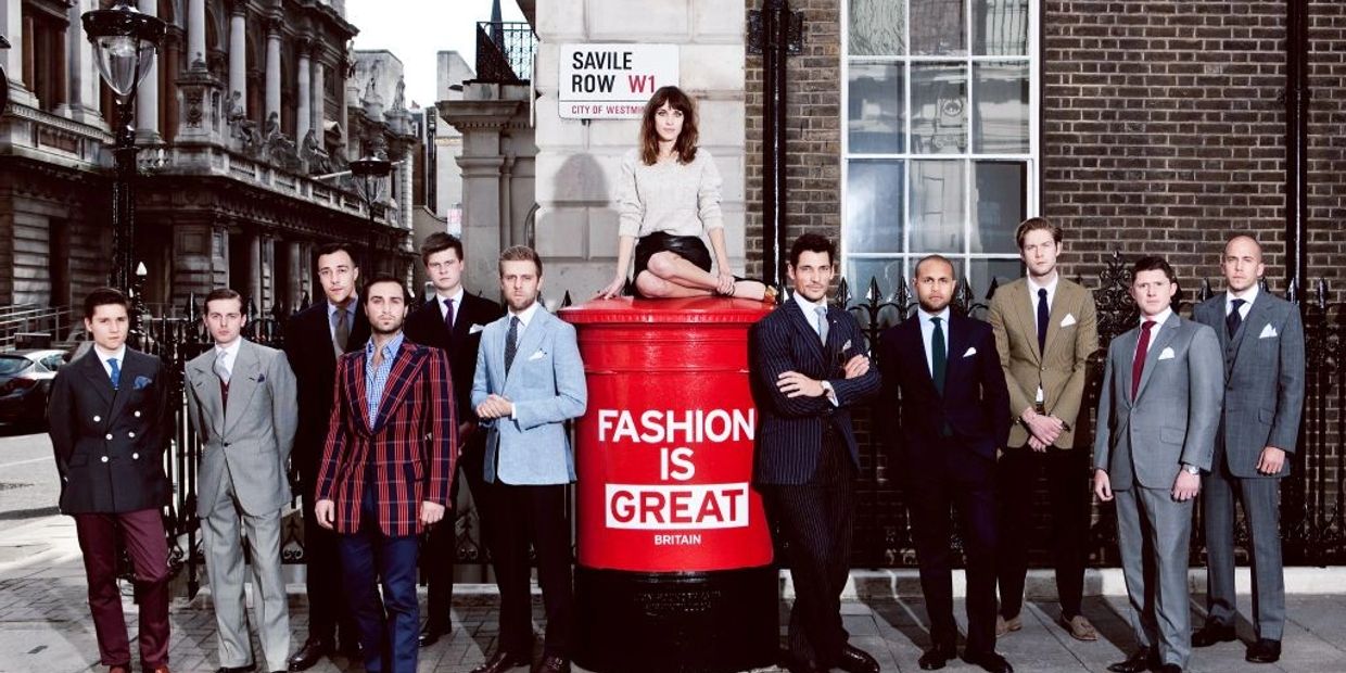 Can you spot me?
I am left of the post box in the sky blue linen jacket.
Savile Row apprentices laun