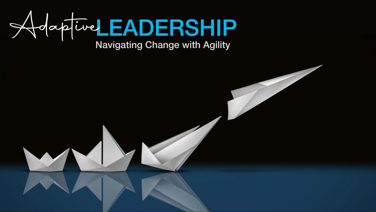 Paper boats transforming into a paper airplane, symbolizing adaptive leadership and agility.