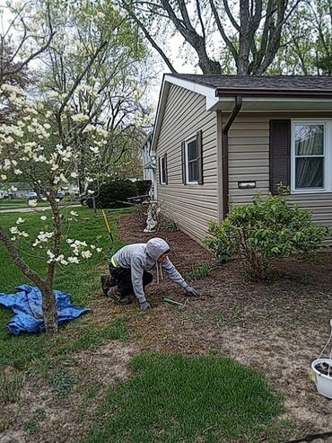 Before, clean up , landscaping