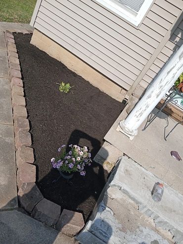 brick, stone, install, mulch, mason, porch, house