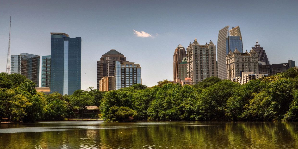 Picture of Atlanta Skyline. Home Buying Selling Investing and Appraisals.
