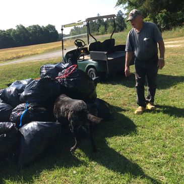 Mason Hughes, Volunteer for KOCB participated in the Fall Clean Where You Live Work, and Play Challe