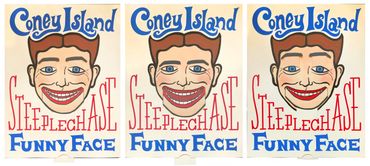 Coney Island Funny Face Movable Illustration