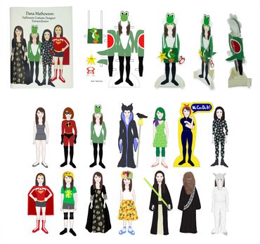 Halloween Costume Paper Doll Book