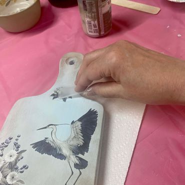 Rubbing on the transfers...
