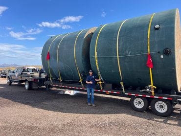 Our Shop Manager Jeff, Loaded with 2 X 15K Tanks ready for delivery.
