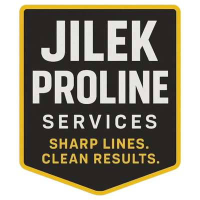 Logo of Jilek Proline Services with the tagline Sharp Lines, Clean Results.