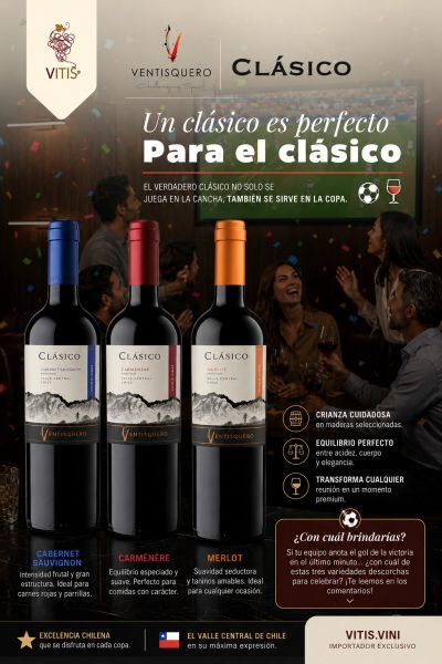 Vintis Clásico wines perfect for watching the clásico with friends.