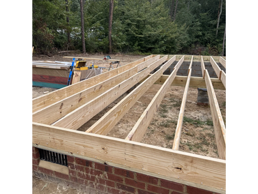 Floor framing for addition.