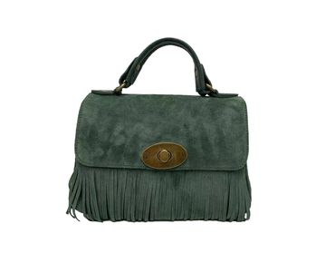Top handle suede handbag in Camoscio leather lets you carry in comfort