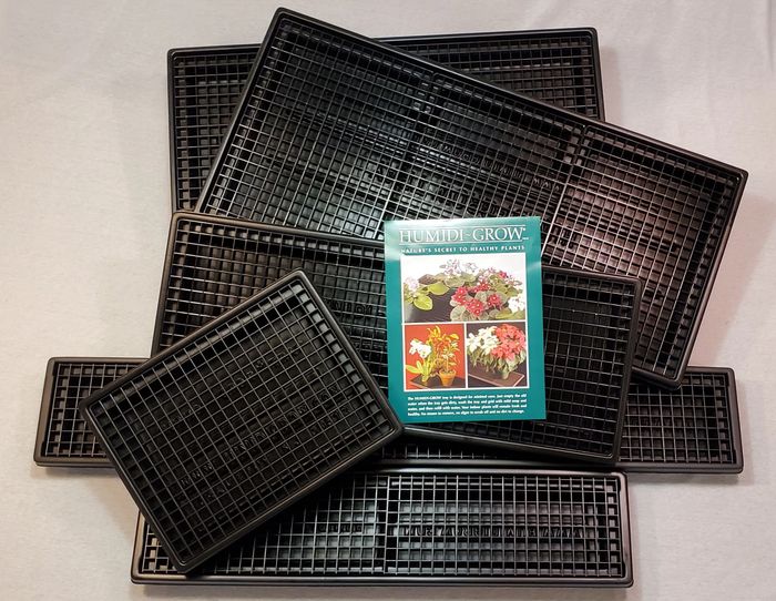 Full line of Humidi-Grow humidity trays manufactured by Betacrafts.