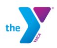 The YMCA logo with a blue Y and purple triangle.