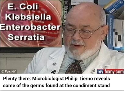 An investigator swabbed some of the surfaces customers touch rig