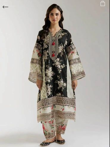 EMBROIDERED SUIT
PKR 19,990 -70% PKR 6,900
SHIRT – A LINE FIT – SCALLOPED V NECK - FLARED SLEEVES -