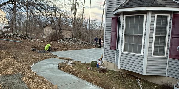 Concrete work at a new home