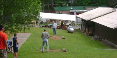 Having fun with horseshoes.
ping pong
Flaming Arrow Campground
Smoky Mountains
Cherokee
camping
