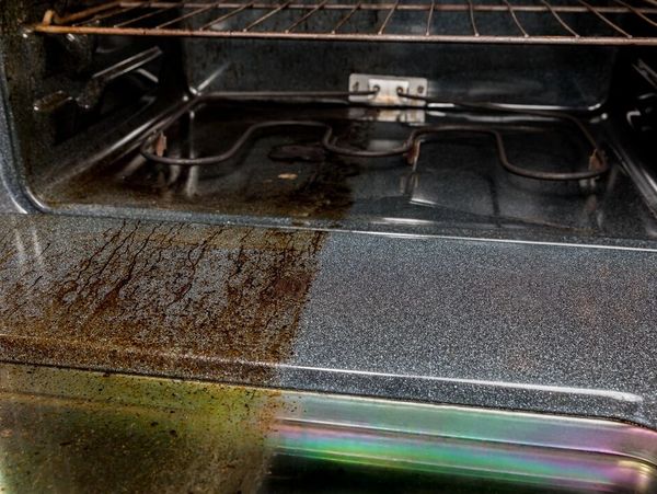 Cleaning of buildup inside oven.