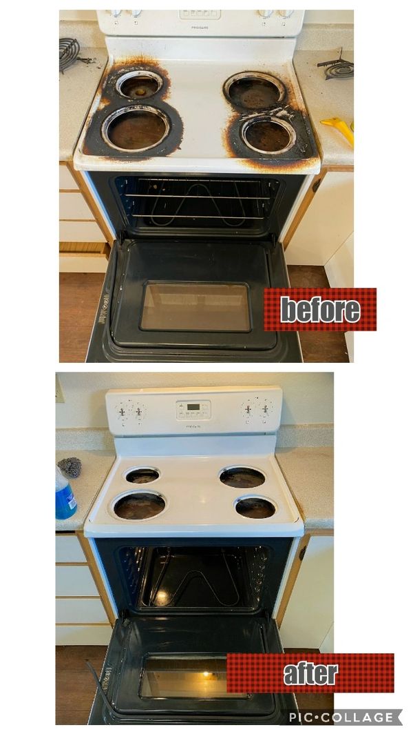 Stove cleaning and restoration.