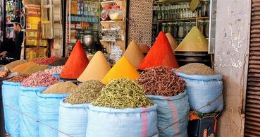 Spice market in Marrakesh Morocco