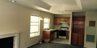 Ten Forty has a washer and dryer real wood cupboards, shelving, a balcony, or backyard, fireplaces,