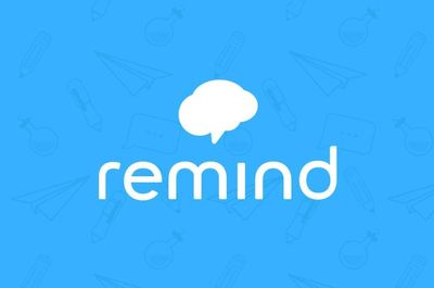 Remind app logo with a blue background and a speech bubble icon.