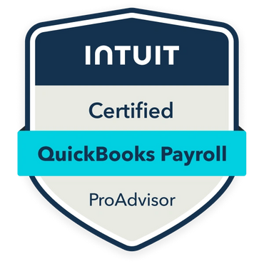 Intuit Certified QuickBooks Payroll ProAdvisor badge.