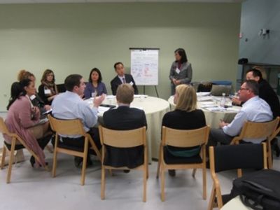 Healthcare innovation centers meeting to exchange best practices.