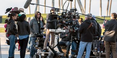 Dumpster on a film set — tailored dumpster services for movie productions