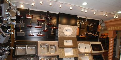 Plumbing fixtures countertops sinks faucets bathtubs custom RTA cabinets pre made & granite quartz