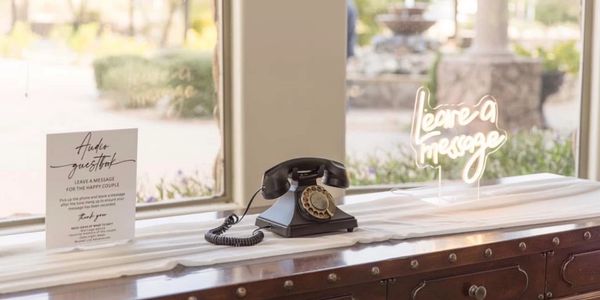 Audio guestbook, telephone, wedding