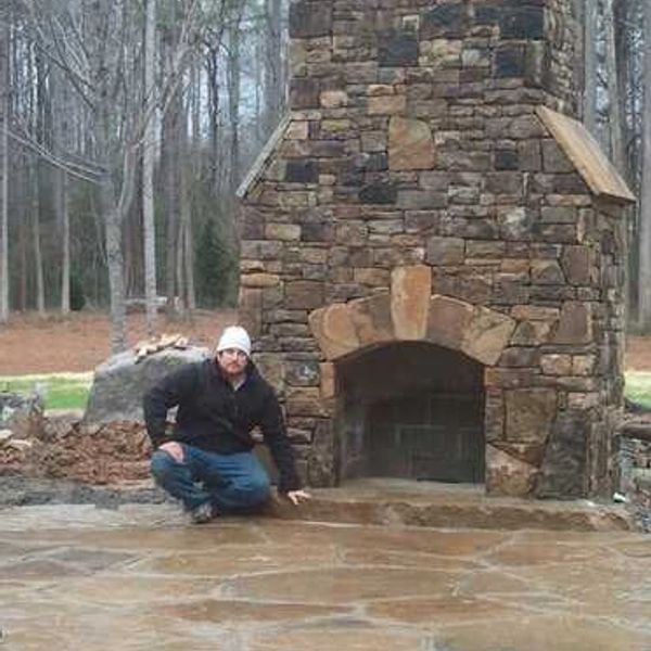 Stone Landscape Design Patio Area with our main landscape designer the Landscape Dr  #Stone