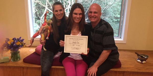 Jenny with Paul and Suzie Grilley at YIn Graduation
