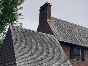 Brick gable and chimney rebuild in W. Hartford CT
Brick type are Dutch Klinkers