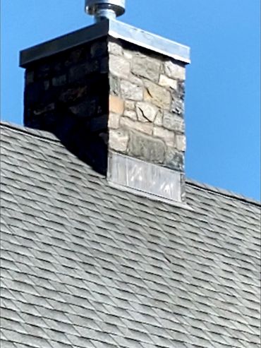 Thin stone chimney in Tolland CT
