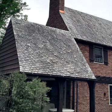 Brick gable and chimney rebuild in W. Hartford CT
Brick type are Dutch Klinkers