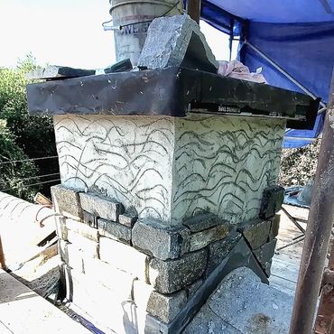 Stone veneer, masonry bonding