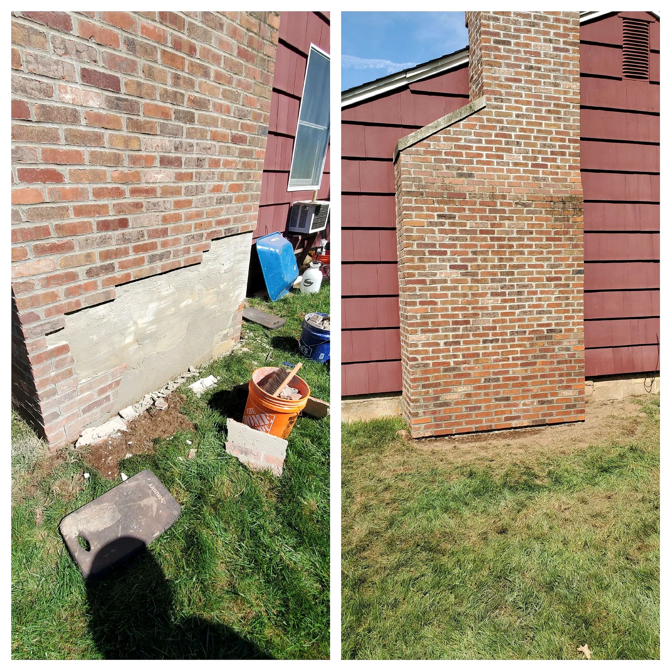 Thin Brick veneer - Thin Brick chimney repair