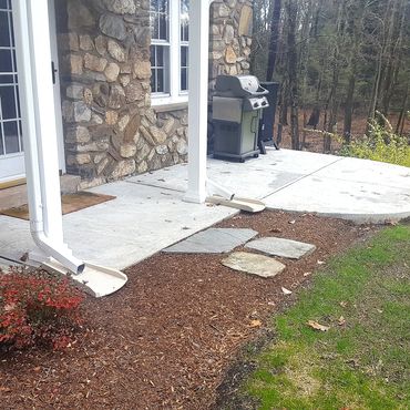 New concrete walkway and patio