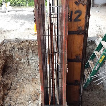 New foundation panels erected