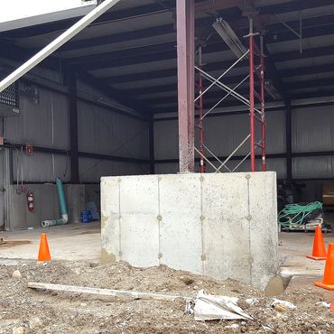 New foundation wall installed