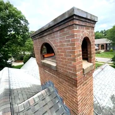 After pouring new concrete cap structures on this chimney about 10 years ago, regular sealing every