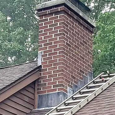 New 3 flue chimney rebuild in Willington CT
Brick type is Glen Gery Ravena