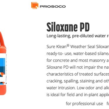 Masonry sealer Siloxane PD water repellant