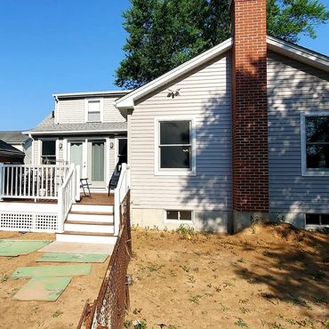 Addition completed and a pic of the rear finished elevation with a beautiful large composite deck an