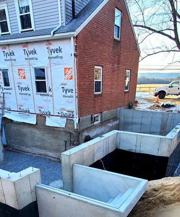 New concrete foundation in Bloomfield CT