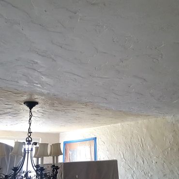 Ceiling sheet rocked and plastered to match existing work from early 1900s