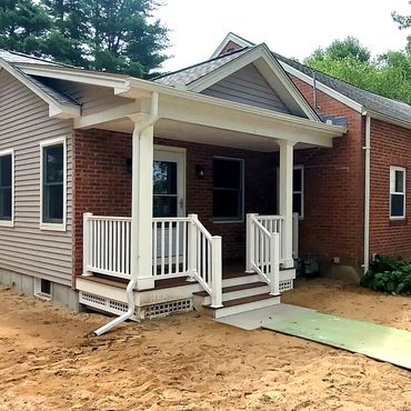 Brick veneer completed including moisture barriers, & flashings installed