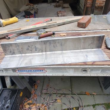 Sample of lead flashing pan