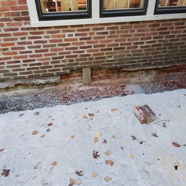 Removing the brickwork at foundation level